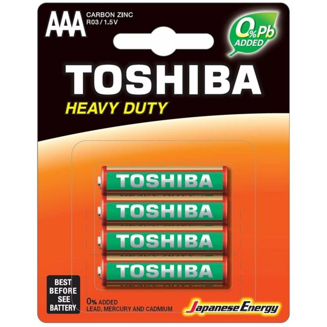 Toshiba AAA-batterijen – 4 stuks